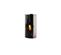 Poêle à granulés 9kw blanc Godin 490329blanc Noir G
