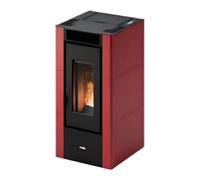 Poêle à granulés Cadel Cristal 6 | 5,5 kW Acier Rouge