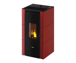 Poêle à granulés Cadel Cristal 7 | 7 kW Acier Rouge