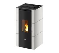 Poêle à granulés Cadel Cristal 7 Up 7 kW Acier Blanc