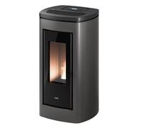 Poêle à granulés Cadel Eclipse Plus 11 | 10,5 kW Métal titane, plaque supérieure anthracite