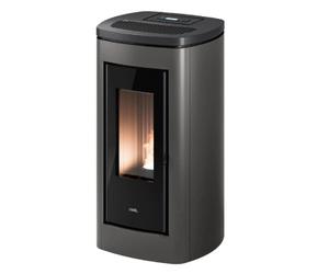 Poêle à granulés Cadel Eclipse Plus 11 | 10,5 kW Métal titane, plaque supérieure anthracite
