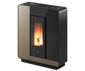 Poêle à granulés Cadel Elle Plus 9 Up-Twin 8,5 kW Acier light bronze