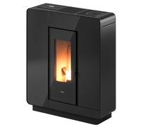 Poêle à granulés Cadel Elle Plus 9 Up-Twin 8,5 kW Verre noir