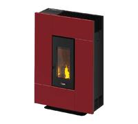 Poêle à granulés Cadel Grace 7 Up 7 kW Acier Rouge