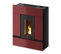Poêle à granulés Cadel Mithos Plus 12 Up-Twin 12 kW Acier Rouge