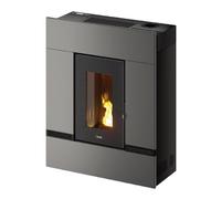 Poêle à granulés Cadel Mithos Plus 14 Up-Twin 14 kW Acier Titanium