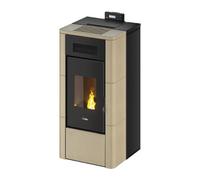 Poêle à granulés Cadel River Idro 23 | 22,4 kW hydro Céramique Ivoire