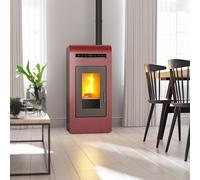 Poêle à granulés Canalisable Cayenne Bordeaux 14 kW