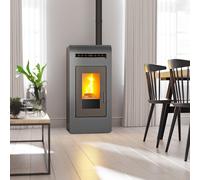 Poêle à granulés Canalisable Cayenne Noir 14 kW