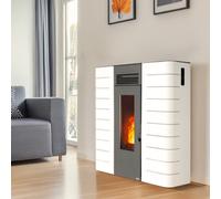Poêle à granulés canalisable extra plat Pinarello Blanc 12 kW