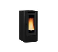 Poêle à granulés canalisé La Nordica Extraflame Teorema Plus, noir, 12 kW certification environnementale 5 étoiles