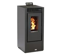 Poêle à granulés carré étanche USTICA noir 11kW