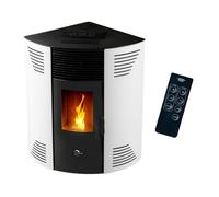 Poêle à granulés d'angle étanche Iseos 12,2 kW Blanc Sannover