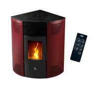 Poêle à granulés d’angle étanche Iseos 12,2 kW Bordeaux Sannover