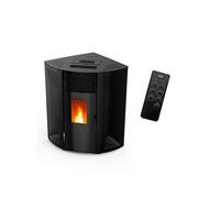 Poêle à granulés d'angle étanche Iseos 12,2 kW Noir Sannover