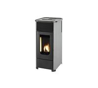 - poêle à granulés de bois 6kw gris - leni 6 optima gris