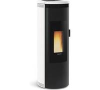 La Nordica Poêle à granulés Extraflame Amika 8 kW Revêtement acier dessus majolique Blanc