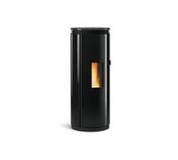 Poêle à granulés de bois 8kw noir pamelacrystal