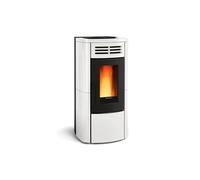 Poêle à granulés de bois12.1kw acier blanc terryplusblanc