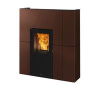 Poêle à granulés Edilkamin Blade H 15 Evo 14,9 kW Hydro Revêtement en acier bronze