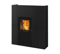 Poêle à granulés Edilkamin Blade H 15 Evo 14,9 kW Hydro Revêtement en acier noir