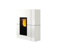 Poêle à granulés Edilkamin Blade H 23 Evo 22,8 kW Hydro Revêtement en acier Blanc mat
