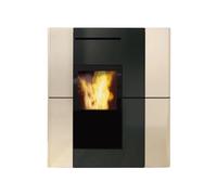 Poêle à granulés Edilkamin Blade2 H 22 Up 22,8 kW Hydro Revêtement céramique Beige