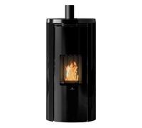 Poêle à granulés Edilkamin Celia Air Tight Plus 9,6 kW Revêtement latéral verre noir