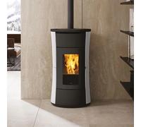 Poêle à granulés Edilkamin Cherie 9 Evo AT 9 kW Revêtement en acier Blanc mat