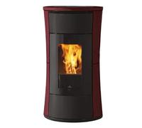 Poêle à granulés Edilkamin Cherie 9+ Evo Coax 9 kW Revêtement en céramique bordeaux