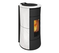 Poêle à granulés Edilkamin Cherie H 10 Evo 10,5 kW Hydro Revêtement céramique blanc