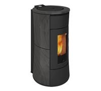 Poêle à granulés Edilkamin Cherie H 14 Evo 14,2 kW Hydro Revêtement céramique Gris foncé