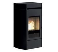 Poêle à granulés Edilkamin Lena 9+ Evo 9,2 kW Flancs en acier noir
