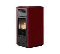 Poêle à granulés Edilkamin Milla H 15 Evo 14,8 kW Hydro Flancs en acier et top en céramique Bordeaux