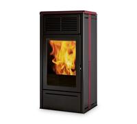 Poêle à granulés Edilkamin Nara 9+ Evo 9,2 kW Revêtement en céramique bordeaux