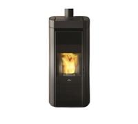 Poêle à granulés Edilkamin Rada Air Tight C 12,8 kW Acier et moulure supérieure noir