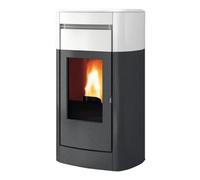 Poêle à granulés Edilkamin Vyda2 Evo 12,6 kW Revêtement en céramique blanc mat