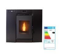 Poêle à granulés encastrable 8 3 kW - Chauffe jusqu’à 175 m³ - Rendement 85 5 % - Réservoir 13 kg