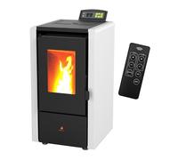 Poêle à granulés Étanche EMMA 6 kW + télécommande - Blanc