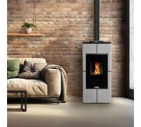 Poêle à granulés étanche et canalisable Tendenza Blanc 10 kW