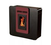 Poêle à granulés étanche extra plat Veloce Bordeaux 6 kW