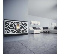 Poêle à Granulés Extra Plat 6 Kw - Noir/Blanches Bulles - Superieure