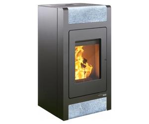 Poêle à granulés Haas & Sohn HSP 2.stone 8,6 kW Korpus perl-schwarz, Verkleidung Speckstein