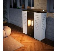 Poêle à Granulés Hydro Extra Plat 20 Kw Italia - Blanc