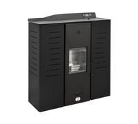 Poêle à Granulés Hydro Extra Plat 23 Kw Italia - Noir