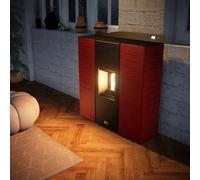 Poêle à Granulés Hydro Extra Plat 23 Kw Italia - Rouge