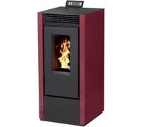 Poêle à granulés MARINA 11 KW étanche bordeaux - INTERSTOVES - MARINA11KWBDX