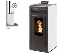 Poêle à granulés INTERSTOVES Marina 13 étanche ø80/125 Blanc