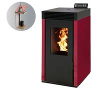 Poêle à granulés INTERSTOVES MARINA 8 étanche - Kit conduit Ø80/125 Bordeaux